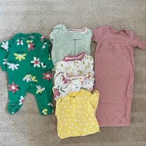 EUC newborn baby girl bundle lot of 6 pieces